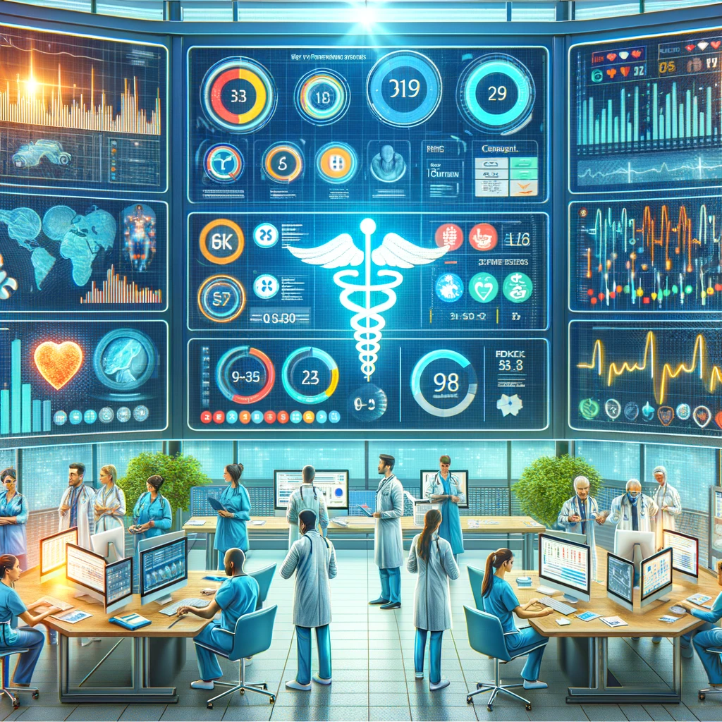 Monitor com Indicadores de Desempenho Chave (KPIs)