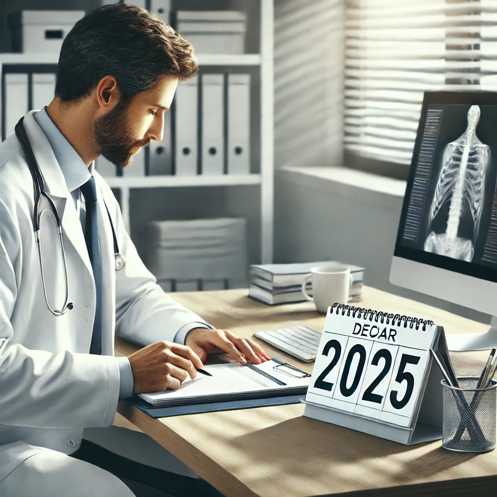 Médico trabalhando em 2025